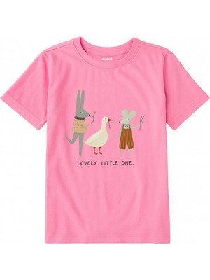 Colermi Pamuk Kumaş Çocuk Tişörtü – Sevimli Hayvanlar Baskılı Çocuk T-Shirt