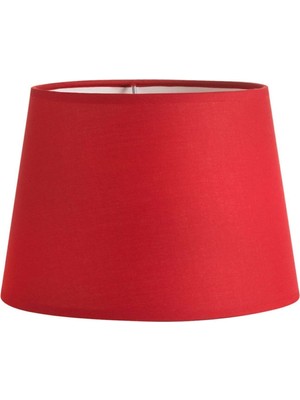 Feyza Design Kırmızı Konik Kumaş Abajur Şapkası, Şık ve Modern Tasarım