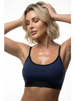 Mistirik Kadın Astura Model İnce Askılı Düz Desenli Poliamid Büstiyer Nefes Alabilir Kumaş ile Rahat