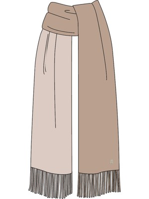 Tommy Hilfiger Kadın Bej Tommy Hilfiger Lımıtless Chıc Wool Kadın Krem Atkı