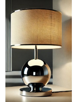 Feyza Design K Serisi Metal Kaplama Masa Abajuru, Şık ve Şık Tasarım