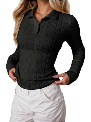 Youknitwear You Riviera %100 Pamuk Polo Yaka Kadın Kazak