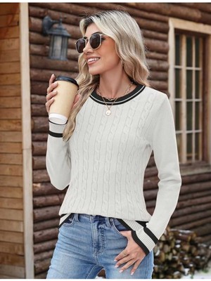 Youknitwear You Riviera %100 Pamuk Bisiklet Yaka Kadın Kazak