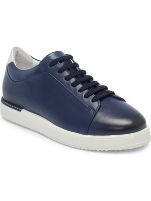Tergan Lacivert Hakiki Deri Erkek Sneaker - E25S1AY57540-A31