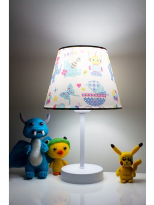 Feyza Design Şık Çocuk Odası Abajur, Komodin Üzeri Güzel Aydınlatma