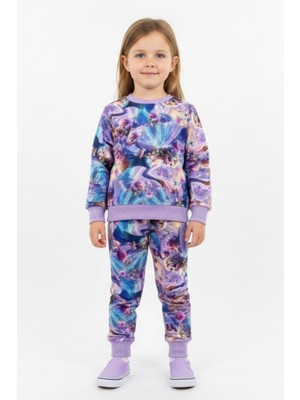 New Kids Baskılı 2 Iplik Şardonlu Pamuk Kız Çocuk Takım