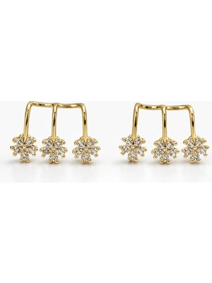 Toz Vintage Arlena Kar Taneli Vintage Retro Küpe