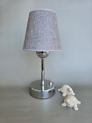 Feyza Design Gri Tonlarında Kablosuz Pilli Masa ve Gece Lambası, Şık ve Pratik Tasarım