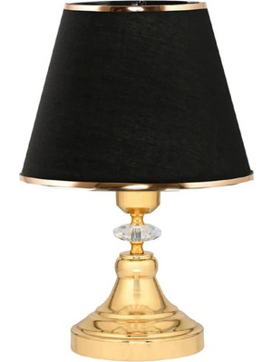 Feyza Design Şık Kumaş Başlıklı Metal Ayaklı Abajur ile Dekorunuza Zarafet Katın