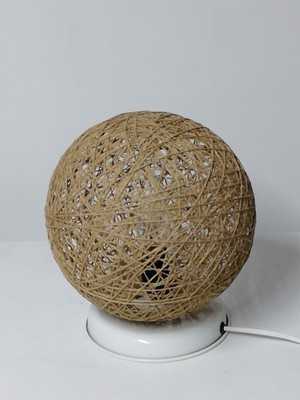 Feyza Design El Yapımı Hasır Küre Gece Lambası, Şık ve Doğal Dekorasyon Seçeneği