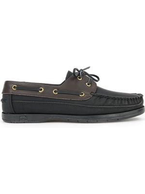 Ziya, Hakiki Deri Erkek Günlük Ayakkabı 153423Z292 Siyah-Kahve