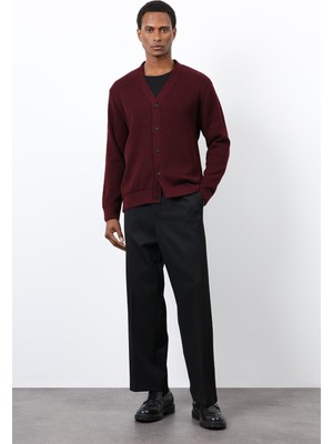 Antioch Bordo Basic Erkek Hırka