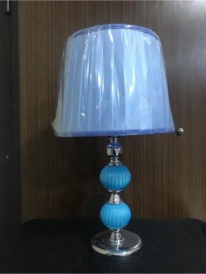 Feyza Design Ince ve Şık Mavi Modern Abajur, Evinizin Atmosferini Güzelleştirir