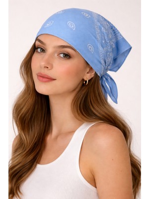 Aida Jewelss %100 Pamuklu Klasik Desen Unisex Bandana Renkli Bandana Etnik Desenli  Bandana