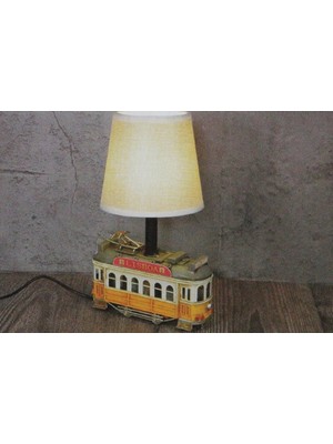 Feyza Design Metal Tramway Abajur, Ev ve Ofis Için Şık Masaüstü Süsler