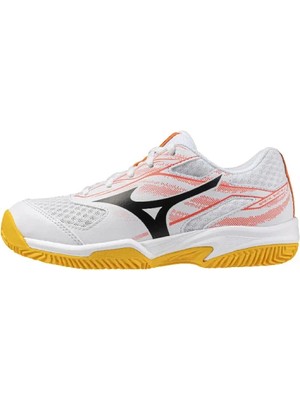 Mizuno Break Shot 5 Jr. cc Çocuk Tenis Ayakkabısı Beyaz / Turuncu