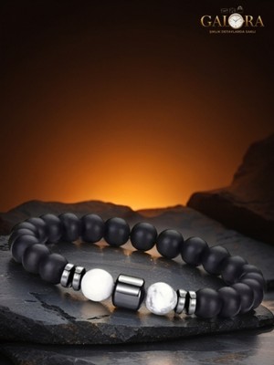 UltraMint El Yapımı Doğal Taş Erkek Bileklik, Şık ve Özel Hediye Seçeneği