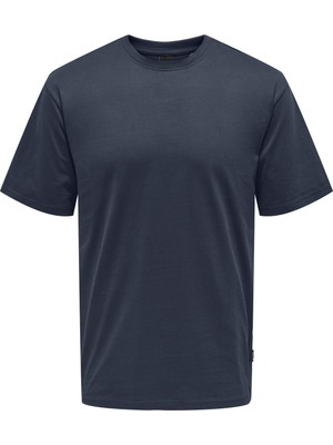 Only & Sons Onsfred Lıfe Rlx Ss Tee Noos Erkek Blue T-Shirt - 22022532