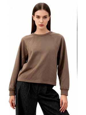 Rays Vizon Oversize Bisiklet Yaka Kadın Sweat 8251A