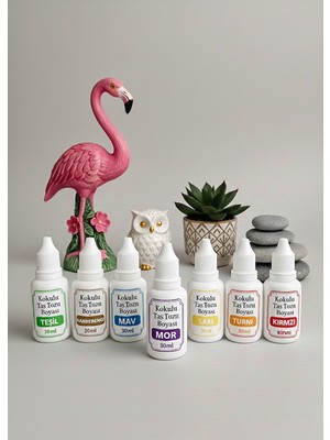 ElHobi 7 Renk Kokulu Taş Tozu Boyası - 30 ML x 7 adet