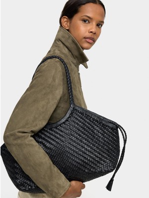 Parfois Örgülü Deri Shopper Çanta