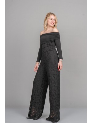 MissVina Tül Pantolon Içi Astarlı Beli Lastikli Premium 30327