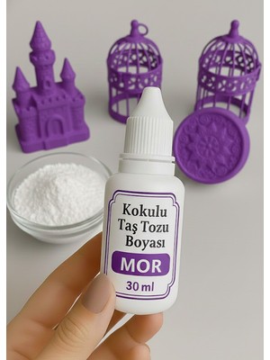 ElHobi Mor Renk -  Kokulu Taş Tozu Boyası - 30 ml