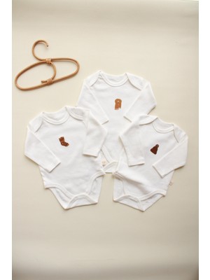 Oh la la Koala For Little Ones 3'lü Autumn Serisi Uzun Kollu Çıt Çıtlı Body Zıbın Model 9