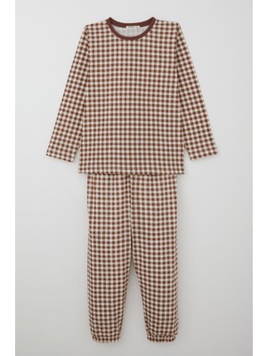 Breeze Erkek Çocuk Pijama Takımı Ekose Desenli 9-12 Yaş, Karışık Renk