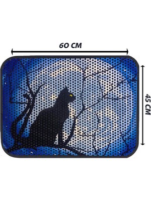 Feyza Design Kedi Tuvalet Önü Elekli Paspas 60X45 Cm, Temizlik ve Hijyen Için Ideal