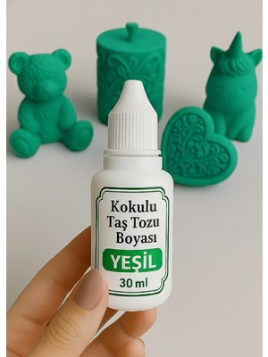 ElHobi Yeşil Renk -  Kokulu Taş Tozu Boyası - 30 ml