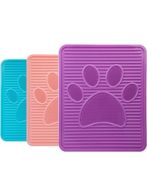 Feyza Design Su Geçirmez Pati Desenli Kedi Tuvalet Paspası, Ölçü 51,5X42,5CM