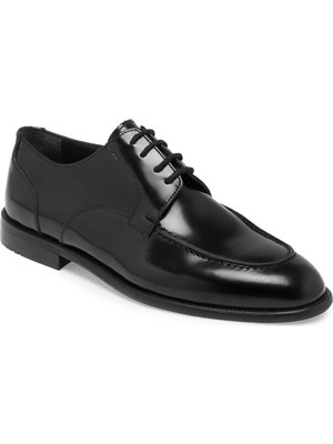 Tergan Siyah Hakiki Deri Erkek Klasik Ayakkabı - E25S1AY57572-A35