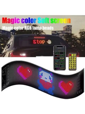 teknokutum LED Matrix Panel USB 5V Bluetooth Uygulamalı Kaydırmalı Araba Yazı ve Ekran Şekilleri