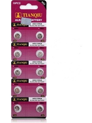Costurera Tıanqıu Ag2 LR726/396 Alkalin 10'lu Düğme Pil
