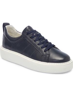 Tergan Lacivert Hakiki Deri Erkek Sneaker - E25S1AY57545-A31