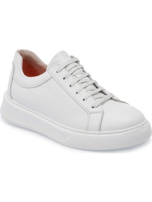 Tergan Beyaz Hakiki Deri Erkek Sneaker - E25S1AY57527-A26