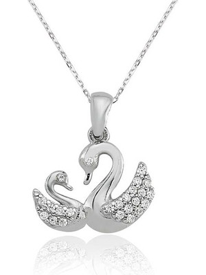 Costurera 925 Ayar Gümüş Kadın Kuğu Kolye