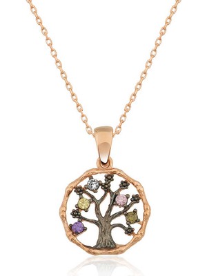 Costurera 925 Ayar Gümüş Küçük Hayat Ağacı Bayan Gümüş Kolye