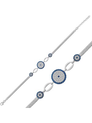 Costurera ​925 Ayar Gümüş Nazar Boncuklu Bileklik