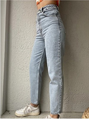 My Arja Kadın Yüksek Bel Likralı Mom Jean Boyfrend Kot Pantolon