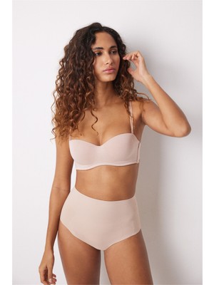 Women Secret Nude Hipster Yüksek Bel Dikişsiz Toparlayıcı Korse