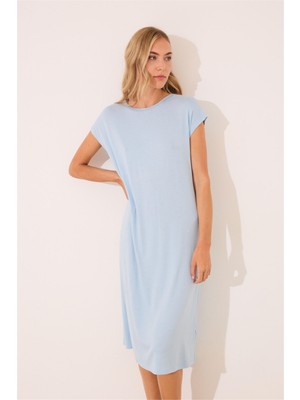 Women Secret Mavi Sırt Detaylı Misi Gecelik