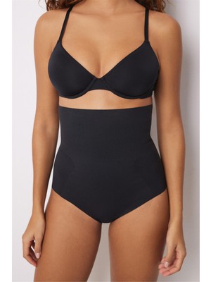 Women Secret Siyah Hipster Ekstra Yüksek Bel Dikişsiz Toparlayıcı Korse