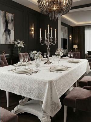 Finezza Nida Keten Krem Masa Örtüsü