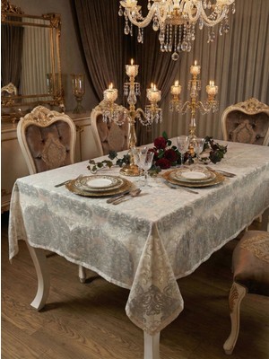 Finezza Nida Keten Bej Masa Örtüsü