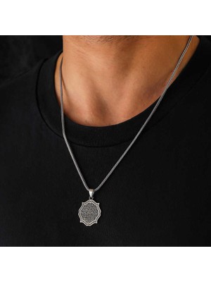 Costurera Gümüş Ayetel Kürsi Kolye