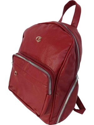 Kullanışlı Çok Gözlü Yumuşak Deri Orta Boy El Sırt Çantası