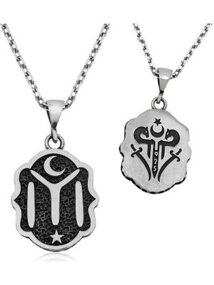 Costurera ​gümüş Kayı Boyu Armalı Kolye