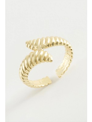 Marsilyan Çizgili Metal Yüzük